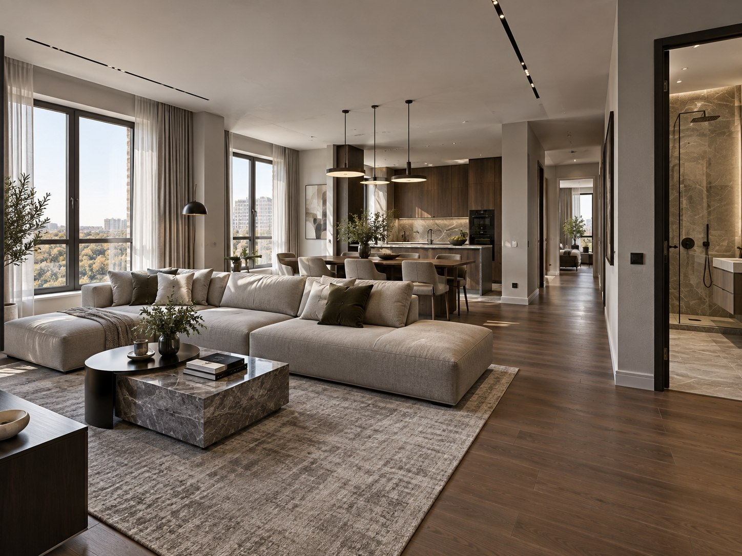 Иллюстрация интерьера: Просторная новостройка · 120 м²